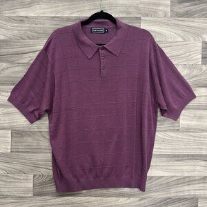 Paul Fredrick Mens Button Down Polo Size XL Short Sleeve